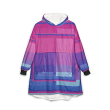 Load image into Gallery viewer, Coperta con cappuccio linea -Arcani maggiori arancio viola verde-