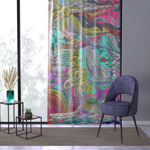 Carica l'immagine nel visualizzatore di Gallery, Tenda linea con stampa artistica linea -Vita sottomarina-