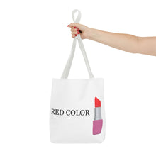 Load image into Gallery viewer, Lipstick Graphic Tote Bag – "RED COLOR" Cosmetic Makeup Print