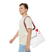 Load image into Gallery viewer, Graphic Tote Bag – "RED COLOR" Cosmetic Makeup Print