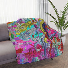 Load image into Gallery viewer, Coperta con stampa artistica linea-Vita sottomarina-