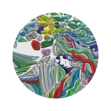 Carica l'immagine nel visualizzatore di Gallery, Tappeto rotondo con stampa artistica dalla collezione-Mistery-