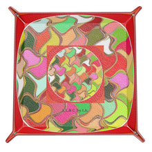 Carica l'immagine nel visualizzatore di Gallery, Svuota tasche in pelle con stampa artistica linea MOSAICO