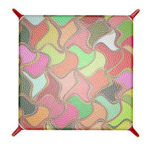 Carica l'immagine nel visualizzatore di Gallery, Svuota tasche in pelle con stampa artistica linea MOSAICO