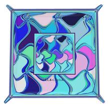 Carica l'immagine nel visualizzatore di Gallery, Svuota tasche in pelle con stampa artistica linea MOSAICO