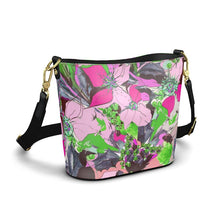 Carica l'immagine nel visualizzatore di Gallery, Borsa in pelle a tracolla Linea I fiori (Fatta a a mano artigianalmente)