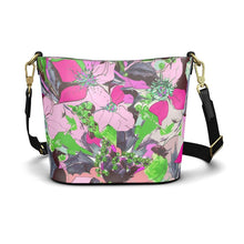 Carica l'immagine nel visualizzatore di Gallery, Borsa in pelle a tracolla Linea I fiori (Fatta a a mano artigianalmente)