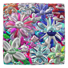 Carica l'immagine nel visualizzatore di Gallery, Pouffe con stampa artistica linea I fiori