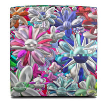 Carica l'immagine nel visualizzatore di Gallery, Pouffe con stampa artistica linea I fiori