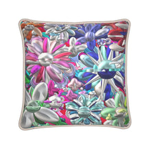 Load image into Gallery viewer, Cuscino in seta con bordo linea I fiori