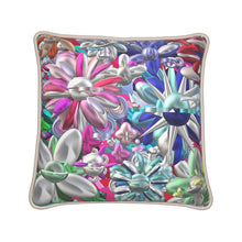 Load image into Gallery viewer, Cuscino in seta con bordo linea I fiori