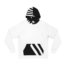 Load image into Gallery viewer, Copy of Black & White Geometric Hoodie – Bold Striped AOP Streetwear
