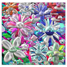 Carica l'immagine nel visualizzatore di Gallery, Copripiumino in seta con federe linea I fiori