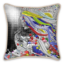 Carica l'immagine nel visualizzatore di Gallery, Cuscino  in seta linea -IL VENTO IL SOLE-