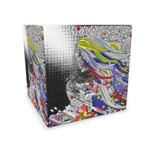 Carica l'immagine nel visualizzatore di Gallery, Elegante cubo con stampa artistica linea -IL VENTO IL SOLE-