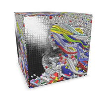 Carica l'immagine nel visualizzatore di Gallery, Elegante cubo con stampa artistica linea -IL VENTO IL SOLE-