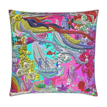 Load image into Gallery viewer, Copertina per cuscino linea -Vita sottomarina-