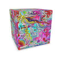 Carica l'immagine nel visualizzatore di Gallery, Cubo con stampa artistica linea -Vita sottomarina-