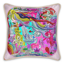 Carica l'immagine nel visualizzatore di Gallery, Cuscino in seta  linea -Vita sottomarina-