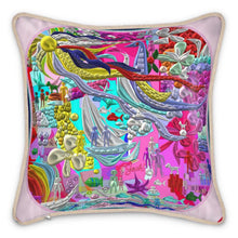 Carica l'immagine nel visualizzatore di Gallery, Cuscino in seta  linea -Vita sottomarina-