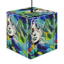Load image into Gallery viewer, Lampada a forma di cubo con stampa artistica linea-IL FIUME DI GALATEA-