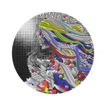 Load image into Gallery viewer, Tappeto rotondo linea -Il vento il sole-