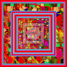 Load image into Gallery viewer, Foulard in seta linea Tulips