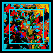 Carica l'immagine nel visualizzatore di Gallery, Foulard in seta linea I fiori