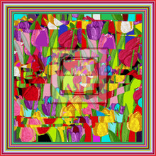Carica l'immagine nel visualizzatore di Gallery, Foulard in seta linea Tulips