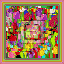 Carica l'immagine nel visualizzatore di Gallery, Foulard in seta linea Tulips