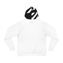 Load image into Gallery viewer, Copy of Black & White Geometric Hoodie – Bold Striped AOP Streetwear