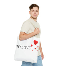 Load image into Gallery viewer, Graphic Tote Bag – "RED COLOR" Cosmetic Makeup Print