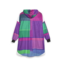 Load image into Gallery viewer, Coperta con cappuccio linea -Arcani maggiori arancio viola verde-