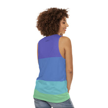 Carica l'immagine nel visualizzatore di Gallery, Striped Pastel Tank Top — Blue Gradient All-Over Print