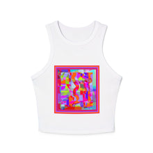 Load image into Gallery viewer, Colorful Abstract Art Racer Tank Top for Women | Summer Style, Yoga, Festival Wear, Gift, Casual Outfit
