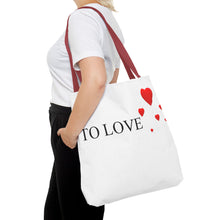 Load image into Gallery viewer, Graphic Tote Bag – "RED COLOR" Cosmetic Makeup Print