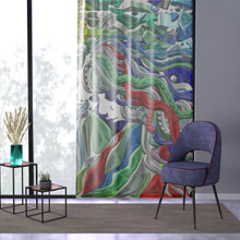 Carica l'immagine nel visualizzatore di Gallery, Tenda con stampa artistica linea-Mistery-