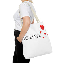 Load image into Gallery viewer, Graphic Tote Bag – "RED COLOR" Cosmetic Makeup Print