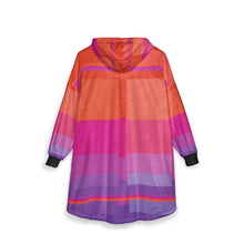 Carica l'immagine nel visualizzatore di Gallery, Coperta con cappuccio linea-Arcani maggiori arancio viola verde-