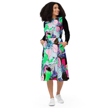 Load image into Gallery viewer, All-over print long sleeve midi dress Laila Lago & C. by I.A.