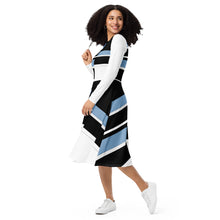 Carica l'immagine nel visualizzatore di Gallery, All-over print long sleeve midi dress Laila Lago & C. by I.A.