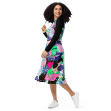 Load image into Gallery viewer, All-over print long sleeve midi dress Laila Lago & C. by I.A.