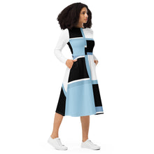 Carica l'immagine nel visualizzatore di Gallery, All-over print long sleeve midi dress Laila Lago & C. by I.A.