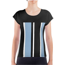 Carica l'immagine nel visualizzatore di Gallery, Maglietta con motivi geometrici Linea il mare dentro