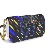 Carica l'immagine nel visualizzatore di Gallery, Borsa in pelle con catena dorata linea La strada delle fiabe