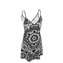 Carica l'immagine nel visualizzatore di Gallery, Abito in raso di seta linea Multi grafica