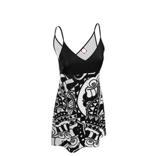 Carica l'immagine nel visualizzatore di Gallery, Abito in raso di seta linea Multi grafica
