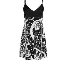 Carica l'immagine nel visualizzatore di Gallery, Abito in raso di seta linea Multi grafica