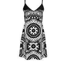 Carica l'immagine nel visualizzatore di Gallery, Abito in raso di seta linea Multi grafica