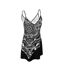 Carica l'immagine nel visualizzatore di Gallery, Abito in raso di seta linea Multi grafica